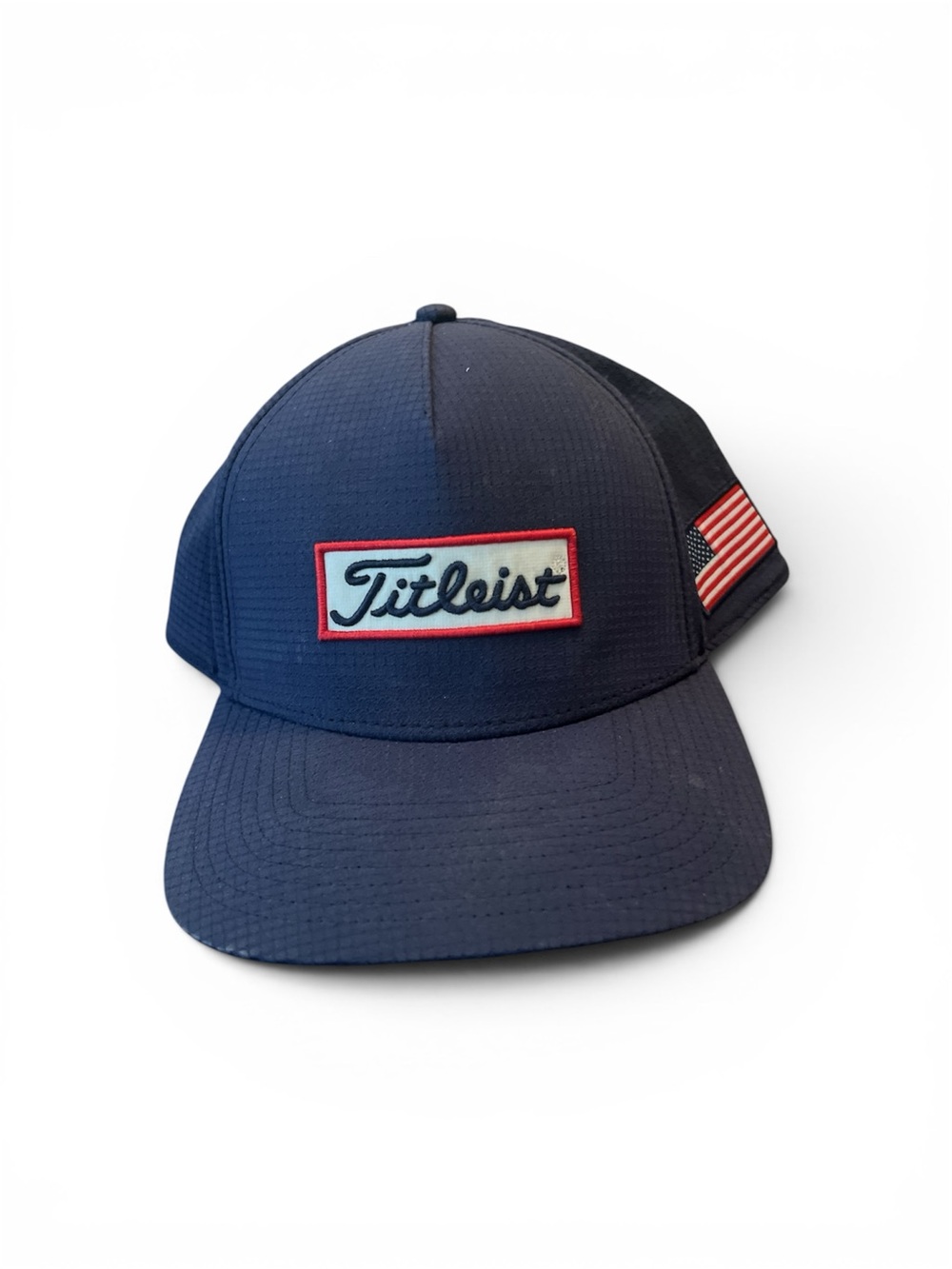 Titleist Navy Cap with Red-Trim Patch and Flag